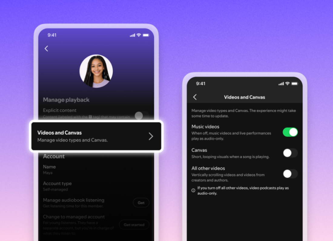 smartphone spotify settings