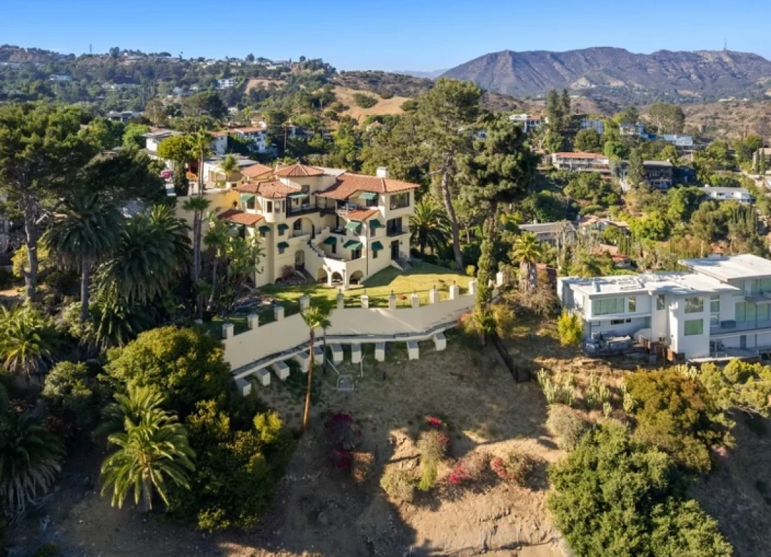 luxury villa aerial view
