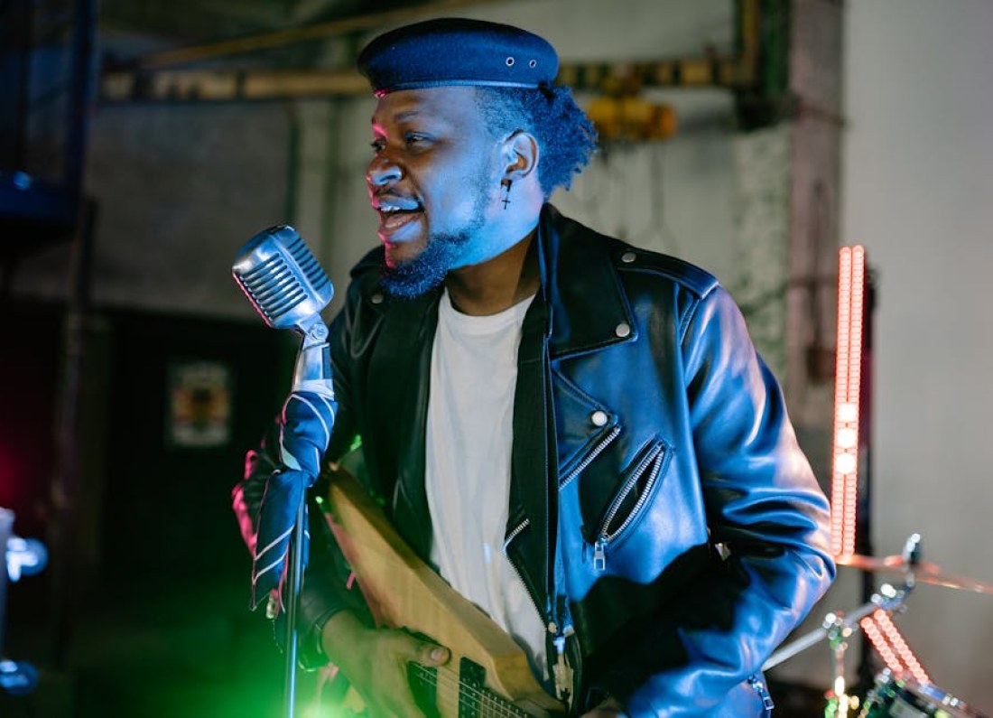 musician performing live