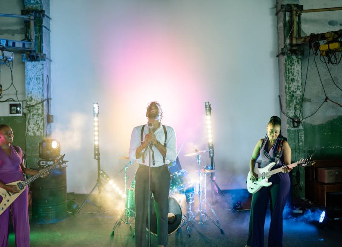 band performing on stage