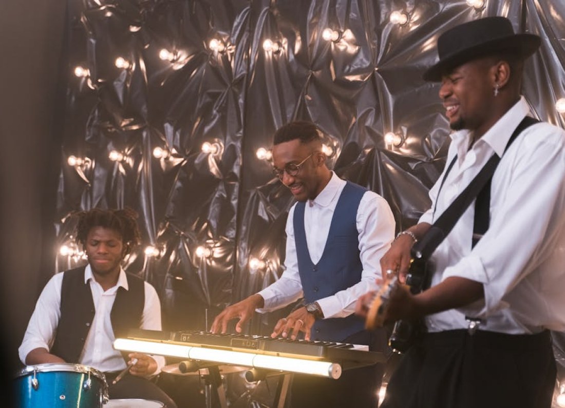 band performing live