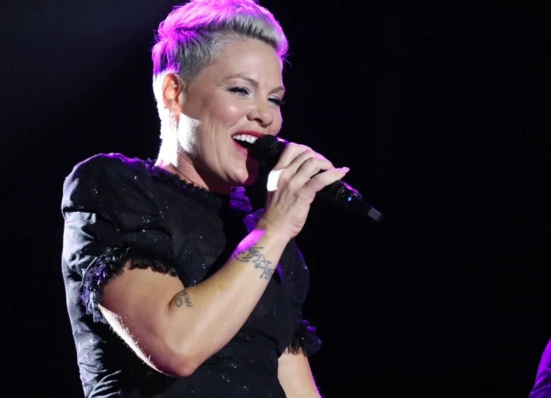 Pink and daughter red dress