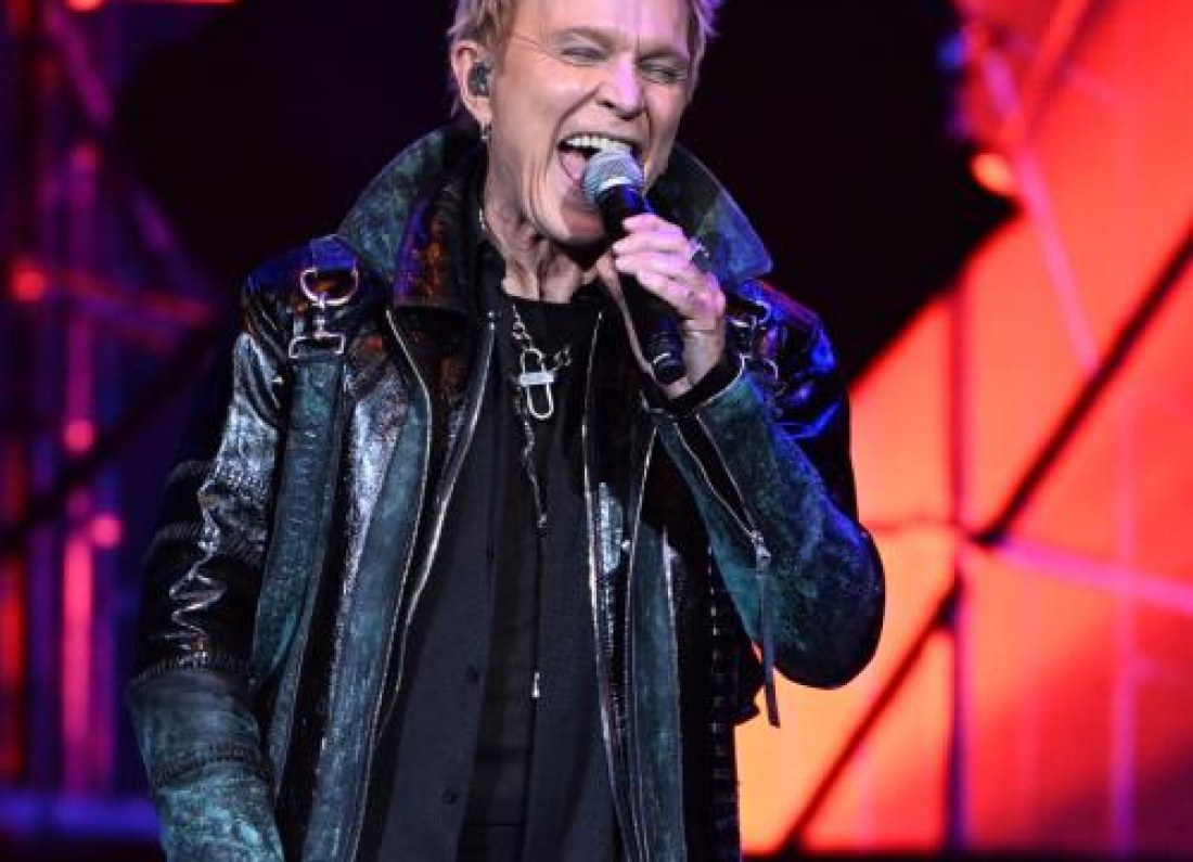 Billy Idol performing on stage