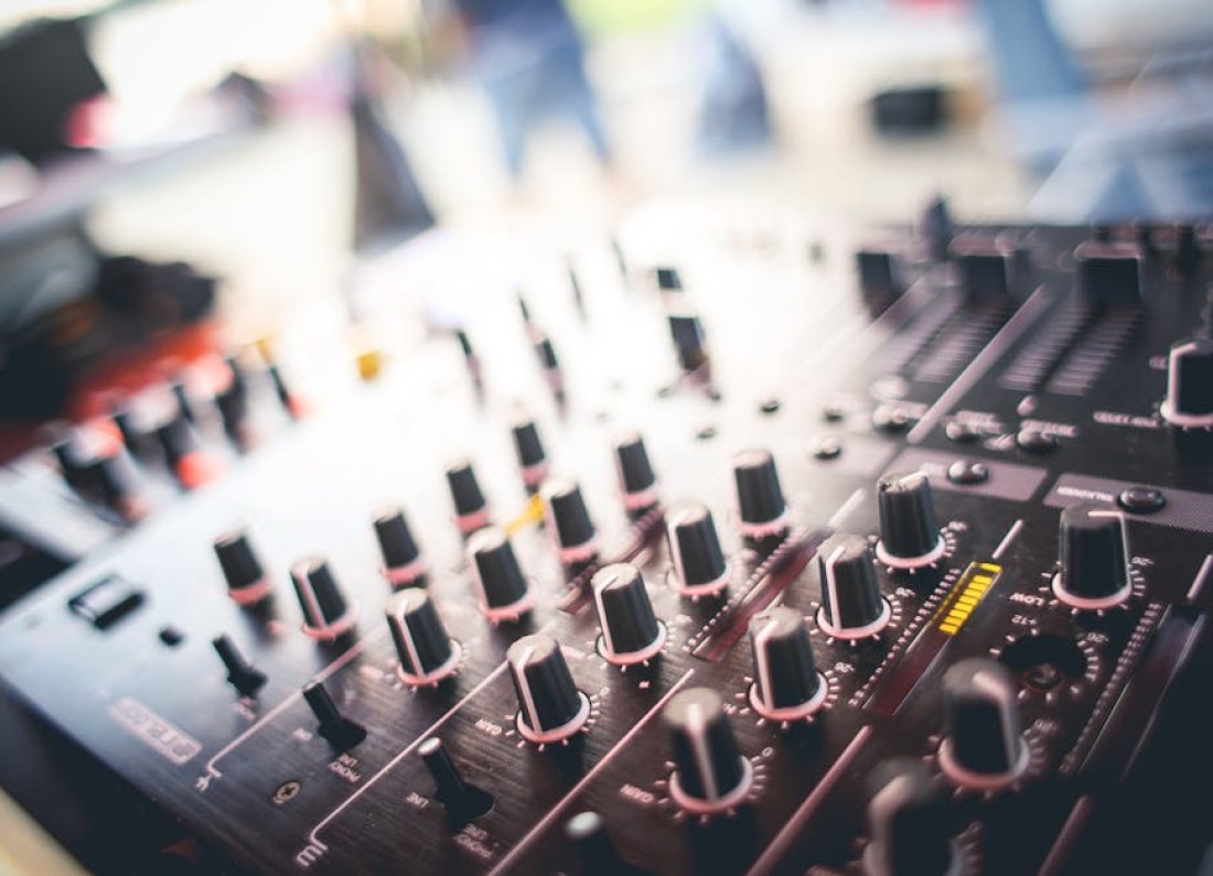 DJ mixing console