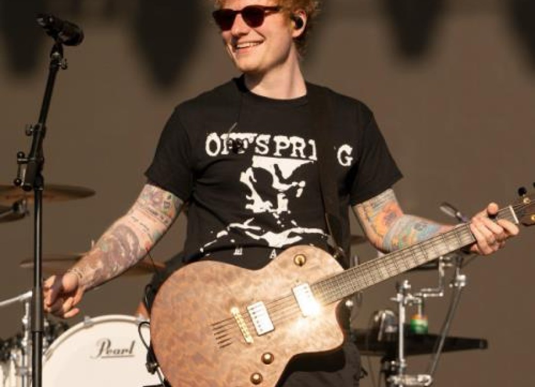 Ed Sheeran performing