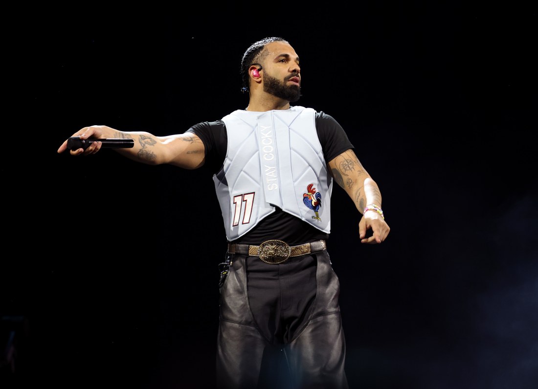 Drake performing on stage